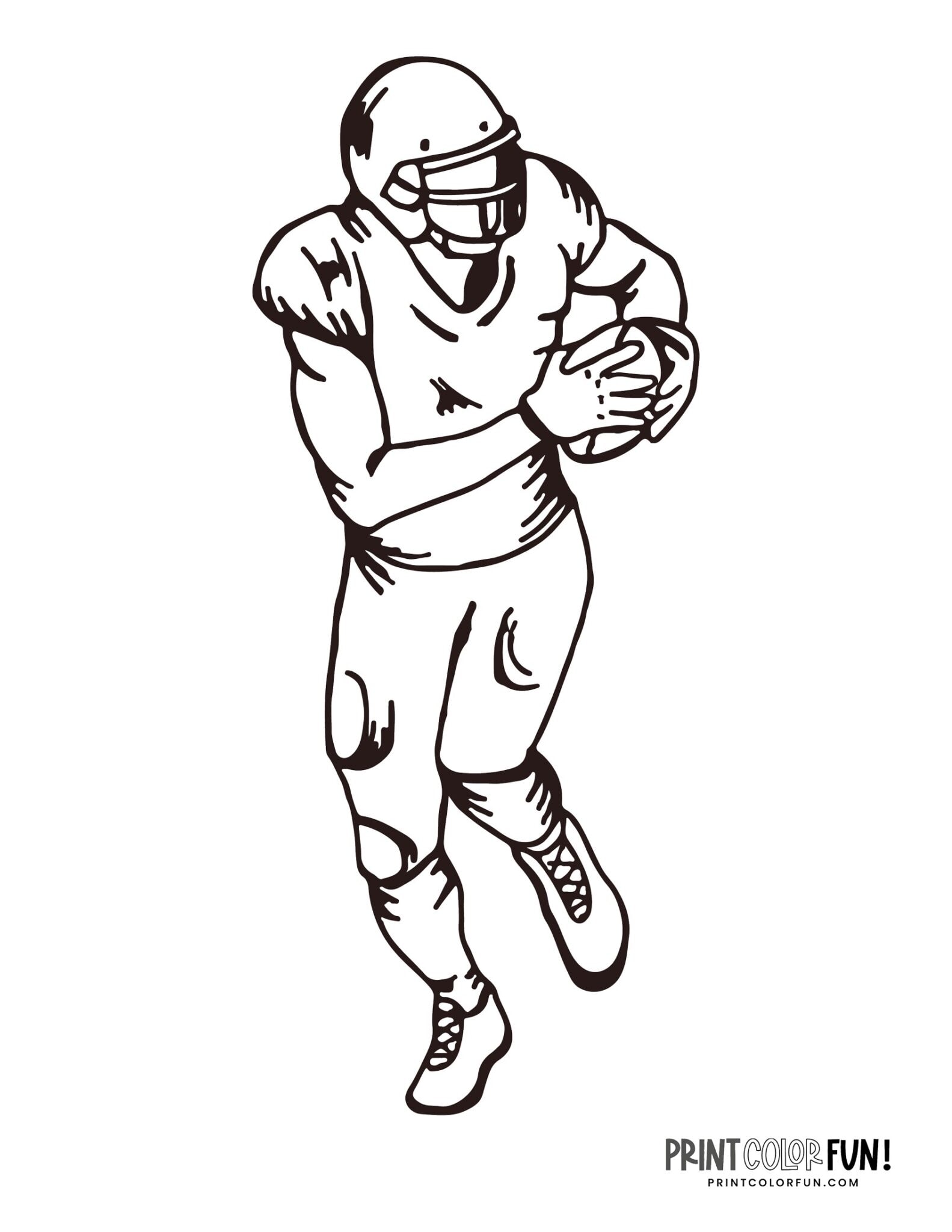 90 Printable Coloring Book Football Player 61