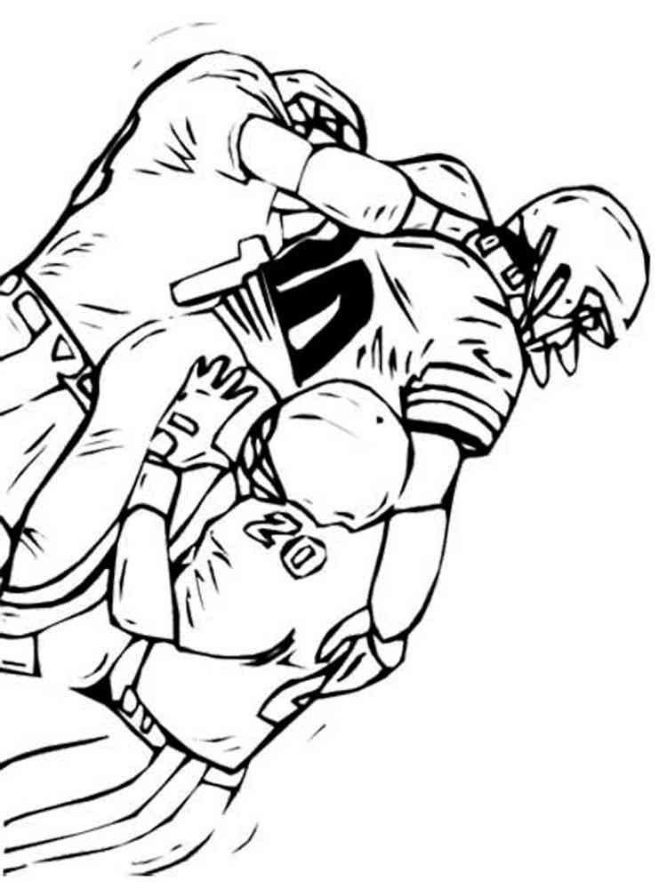 90 Printable Coloring Book Football Player 62