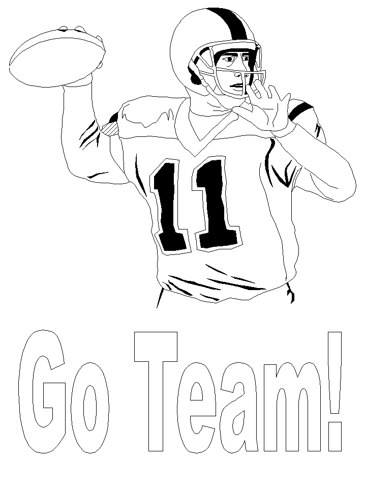 90 Printable Coloring Book Football Player 64