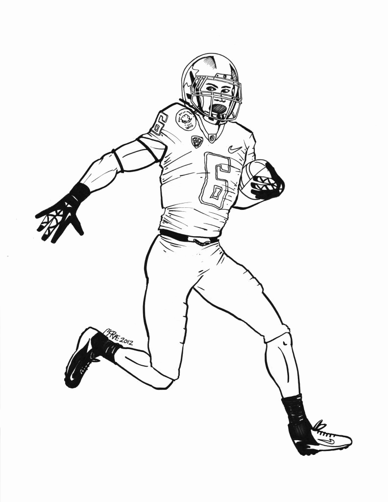 90 Printable Coloring Book Football Player 65