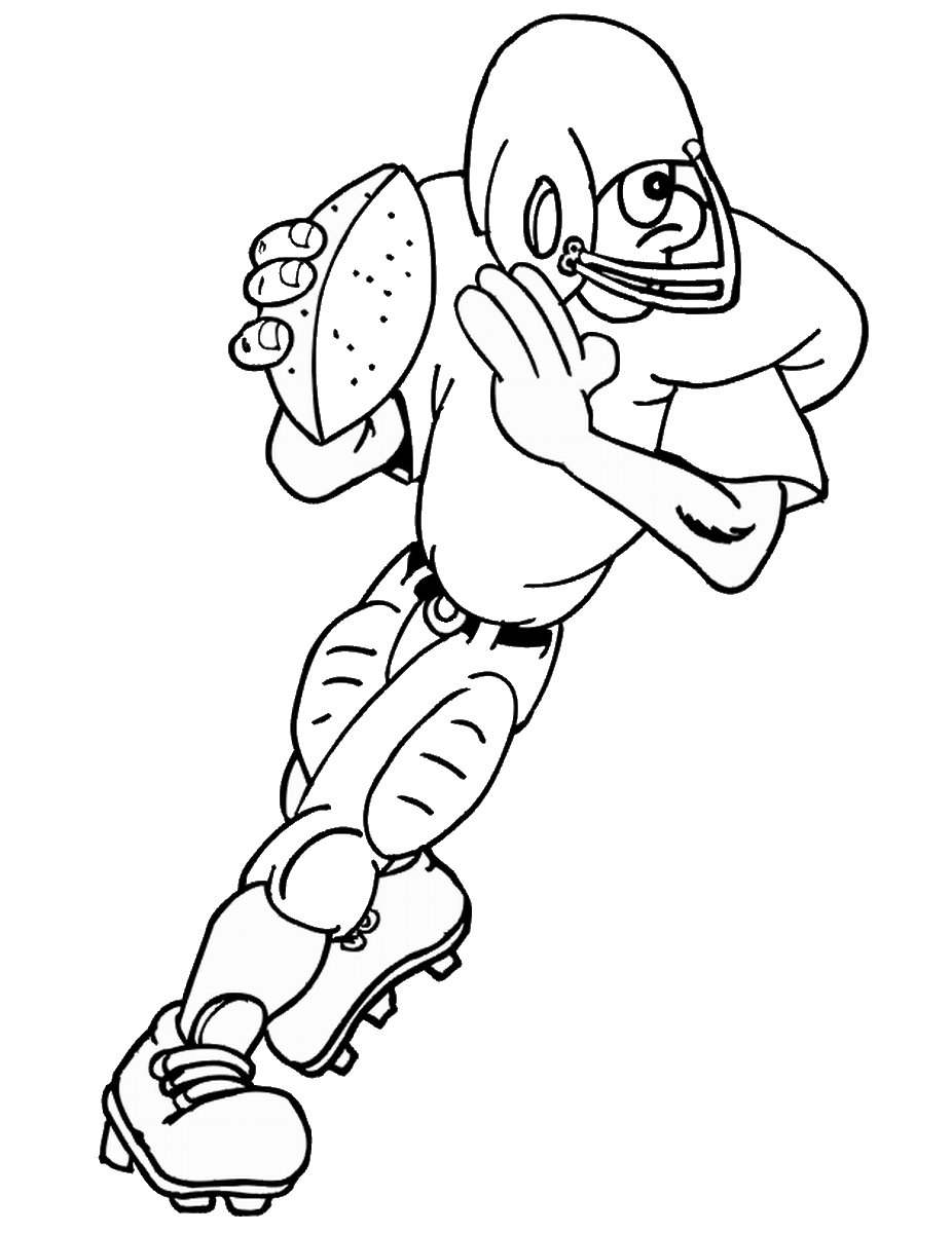 90 Printable Coloring Book Football Player 7