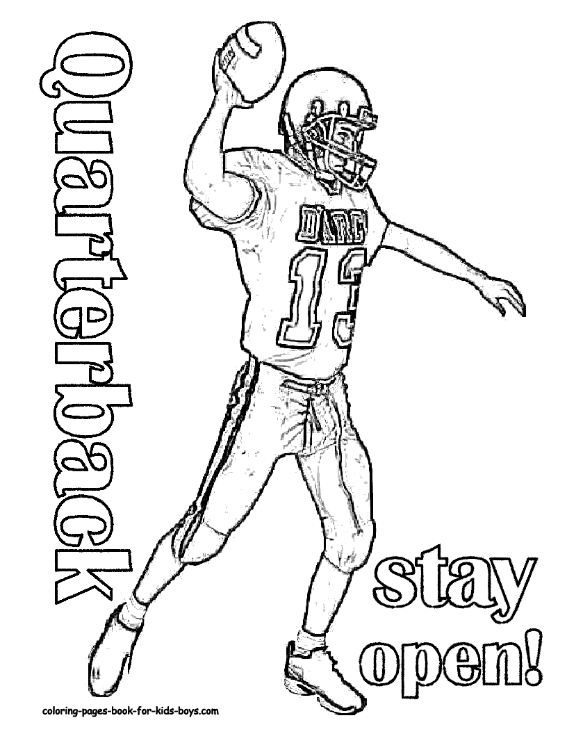 90 Printable Coloring Book Football Player 72