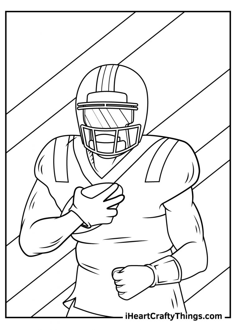90 Printable Coloring Book Football Player 74