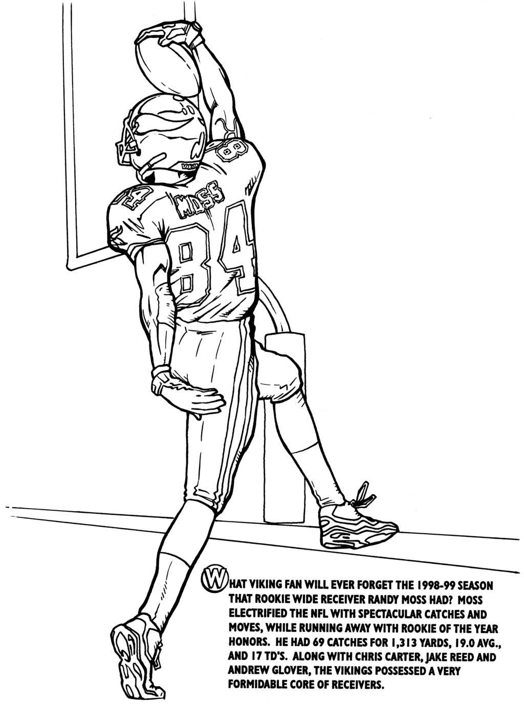 90 Printable Coloring Book Football Player 75