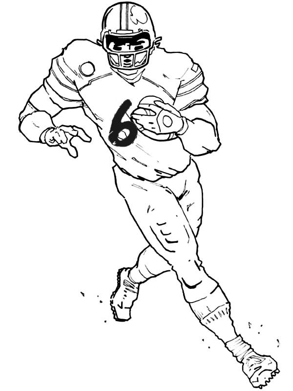 90 Printable Coloring Book Football Player 77
