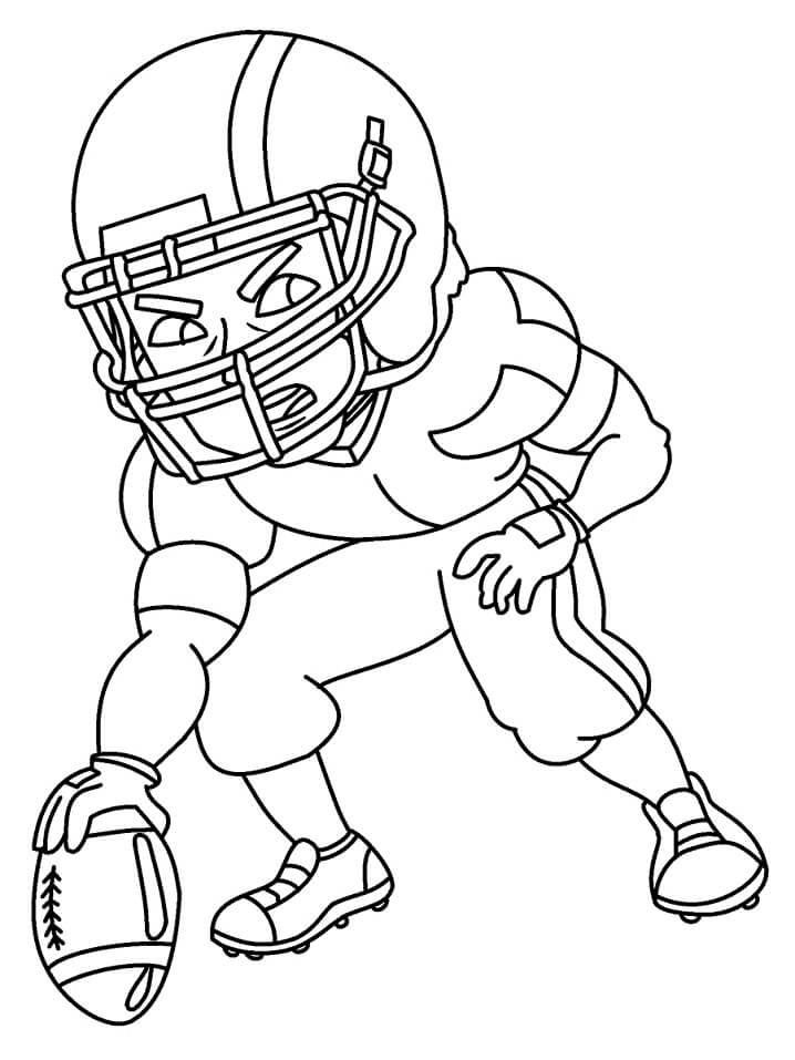90 Printable Coloring Book Football Player 8