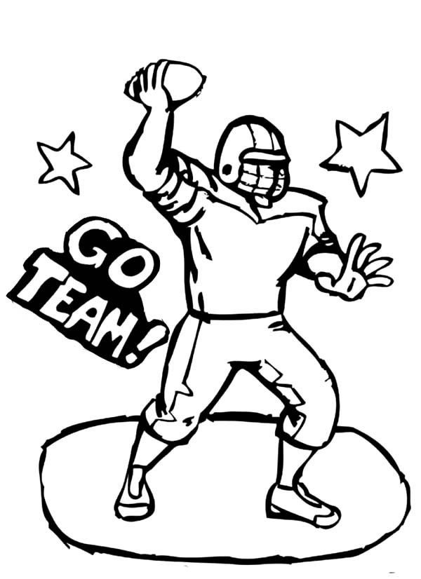90 Printable Coloring Book Football Player 9