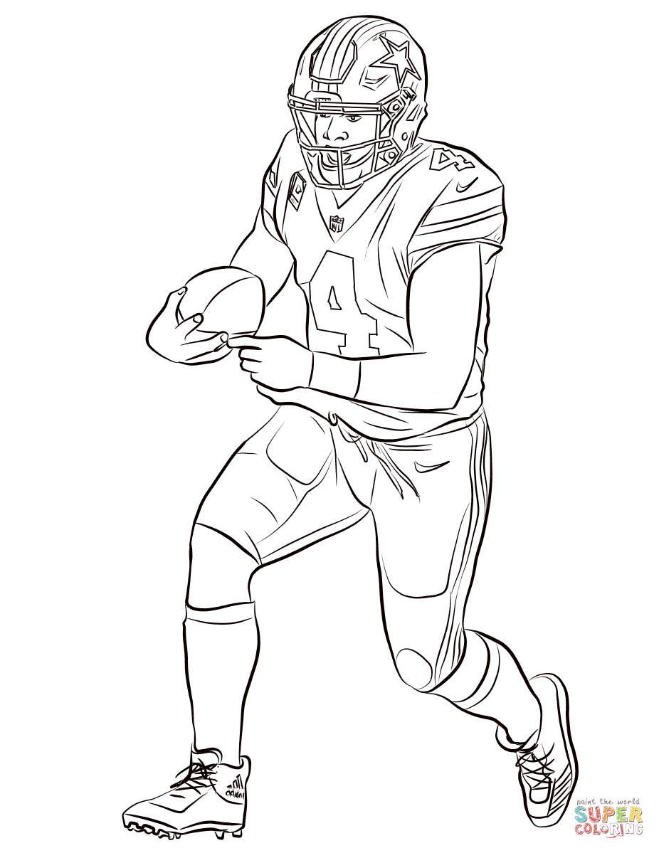 90 Printable Coloring Book Football Player 91