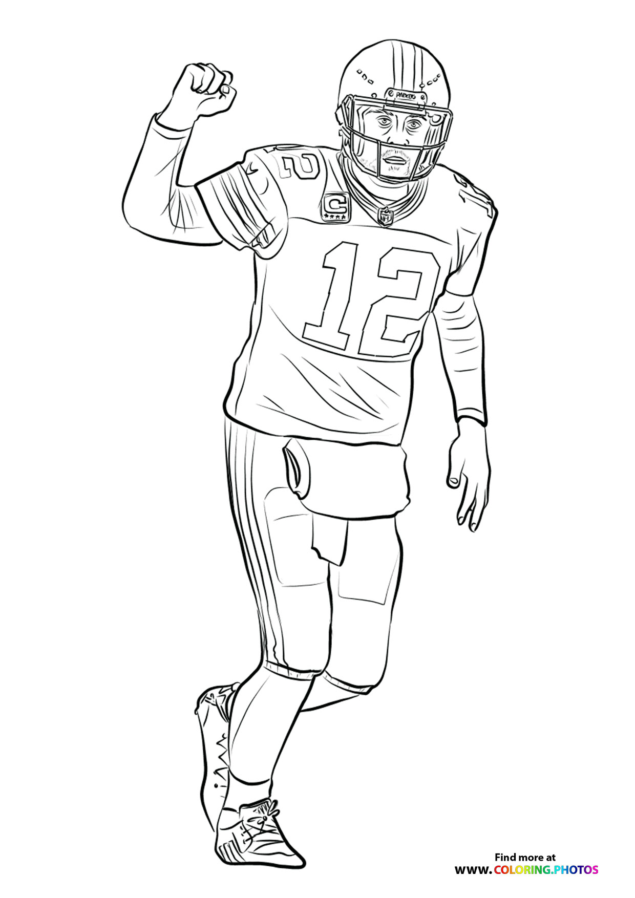 90 Printable Coloring Book Football Player 95