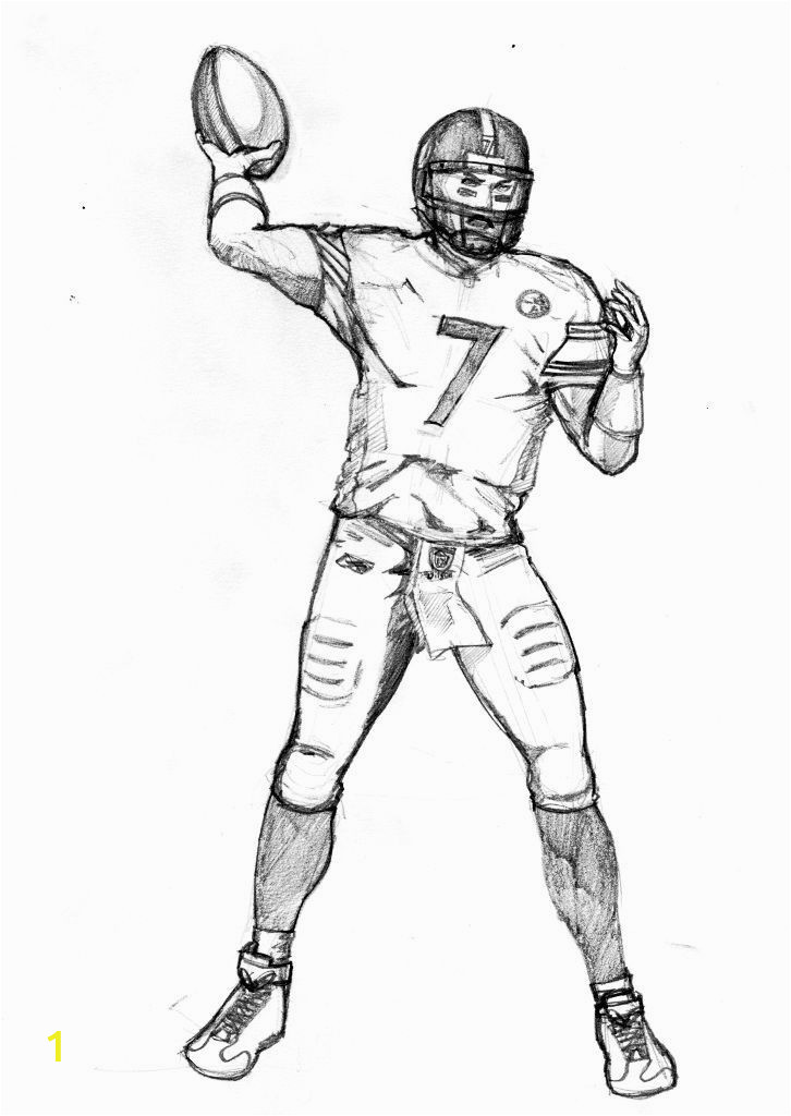 90 Printable Coloring Book Football Player 98