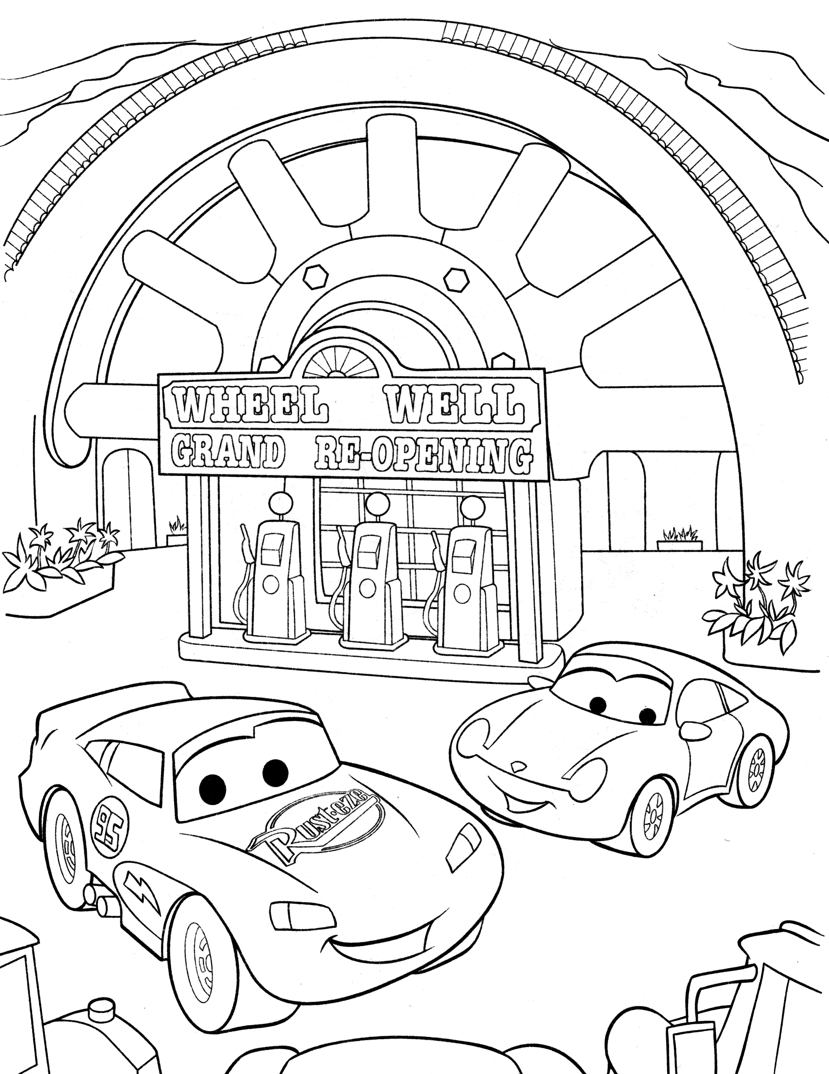 90 Printable Disney Cars Coloring Book 21
