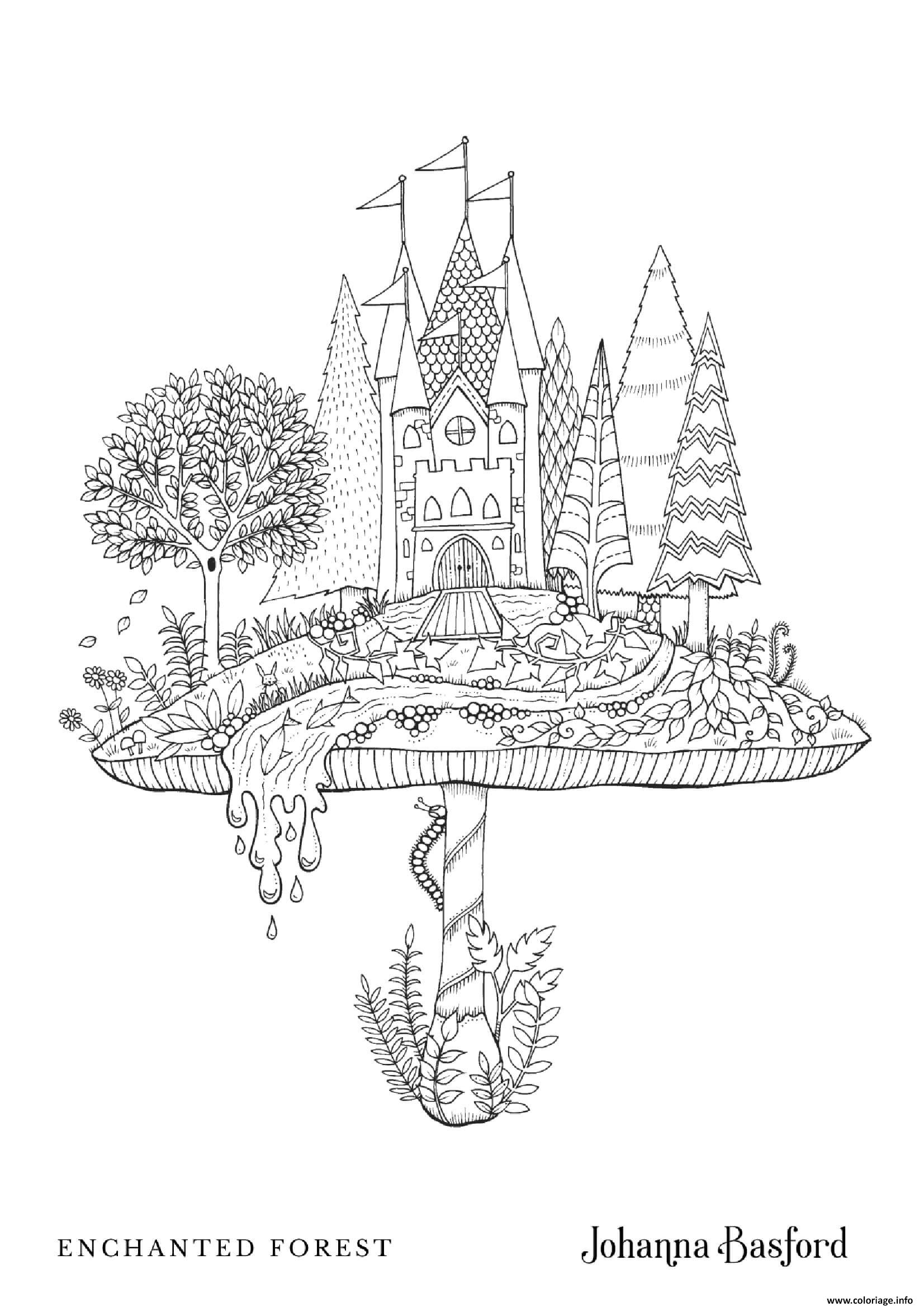 90 Printable Enchanted Forest Coloring Book 19