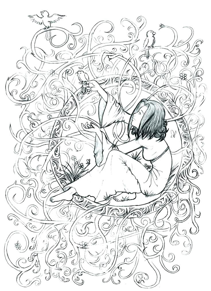 90 Printable Enchanted Forest Coloring Book 2