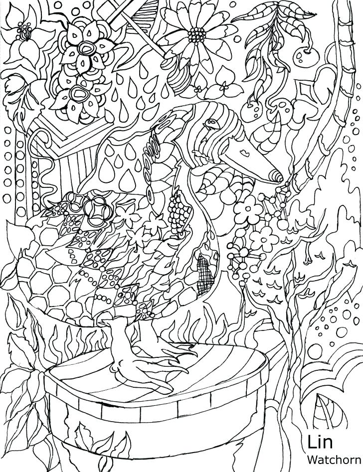 90 Printable Enchanted Forest Coloring Book 36