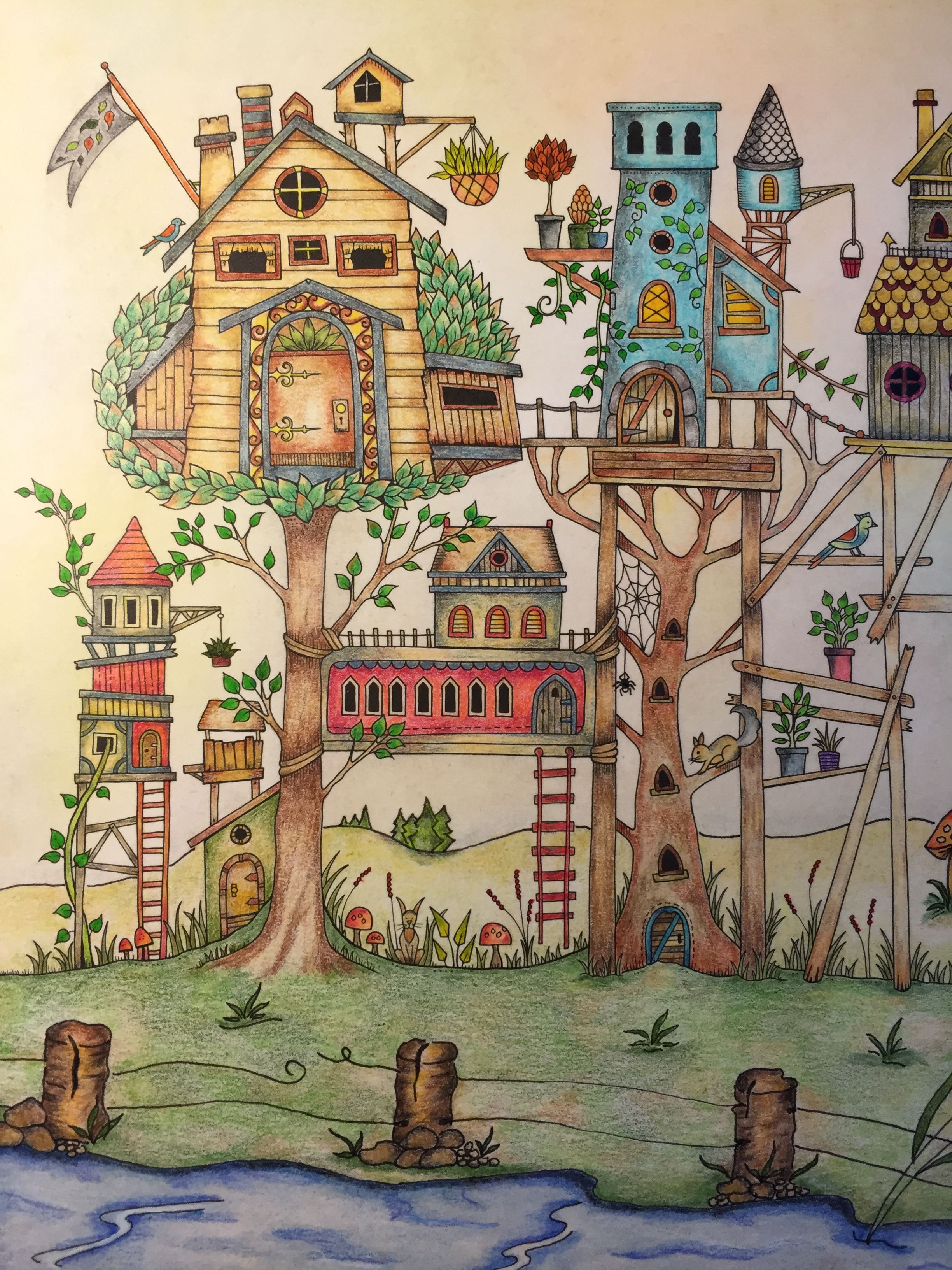90 Printable Enchanted Forest Coloring Book 39