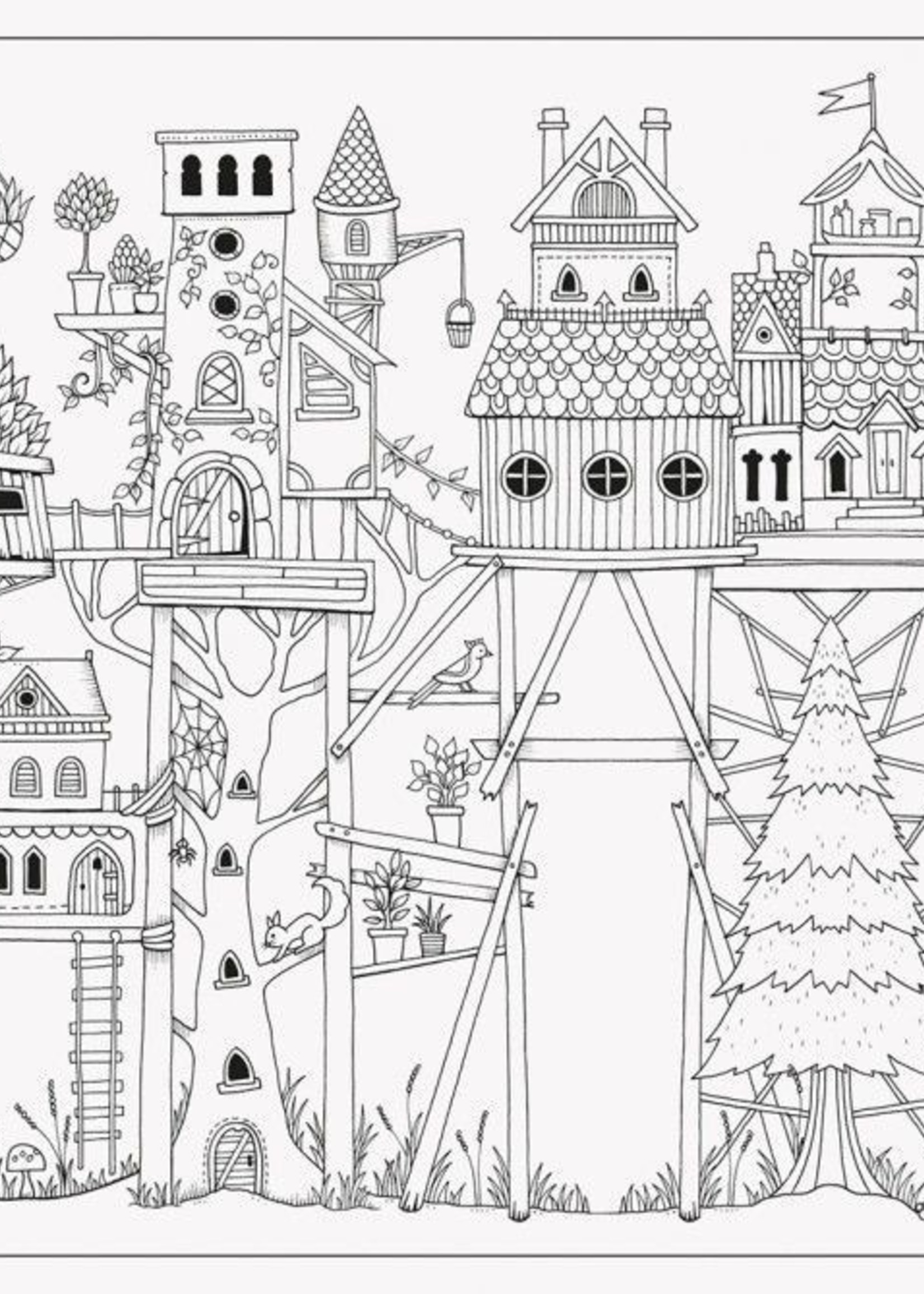 90 Printable Enchanted Forest Coloring Book 40