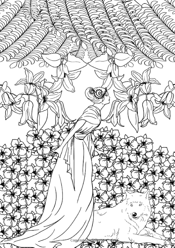 90 Printable Enchanted Forest Coloring Book 6