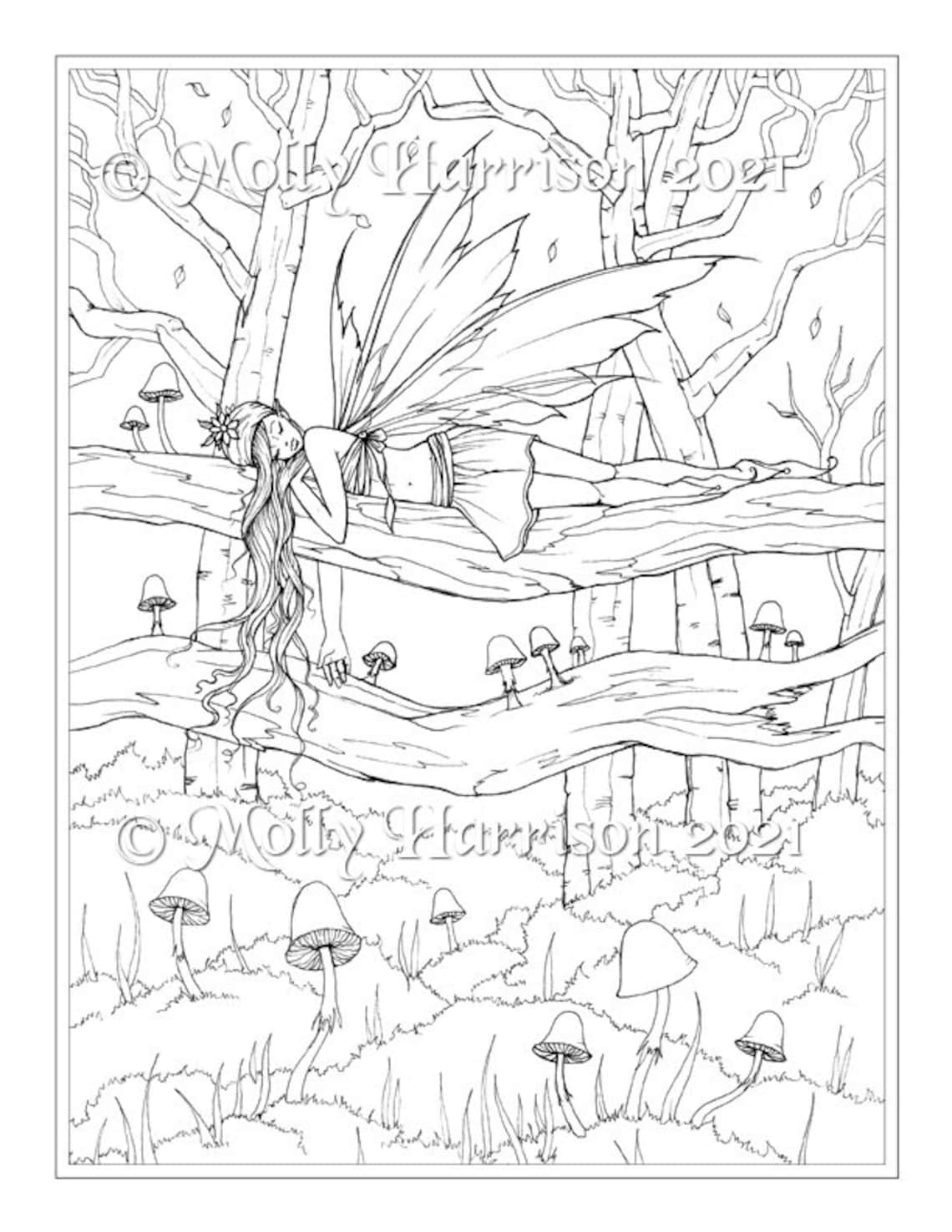 90 Printable Enchanted Forest Coloring Book 81