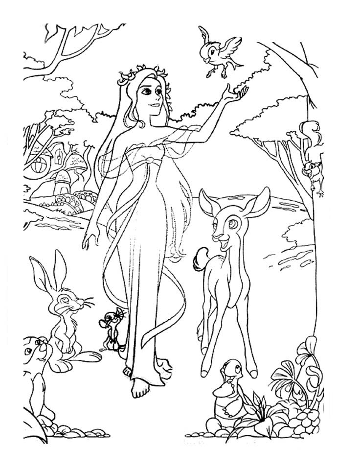 90 Printable Enchanted Forest Coloring Book 9