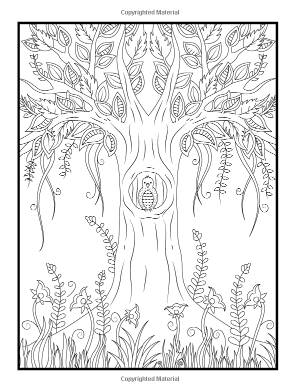 90 Printable Enchanted Forest Coloring Book 92