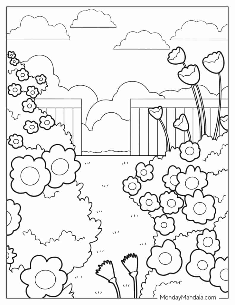 90 Printable Garden Coloring Pages 67