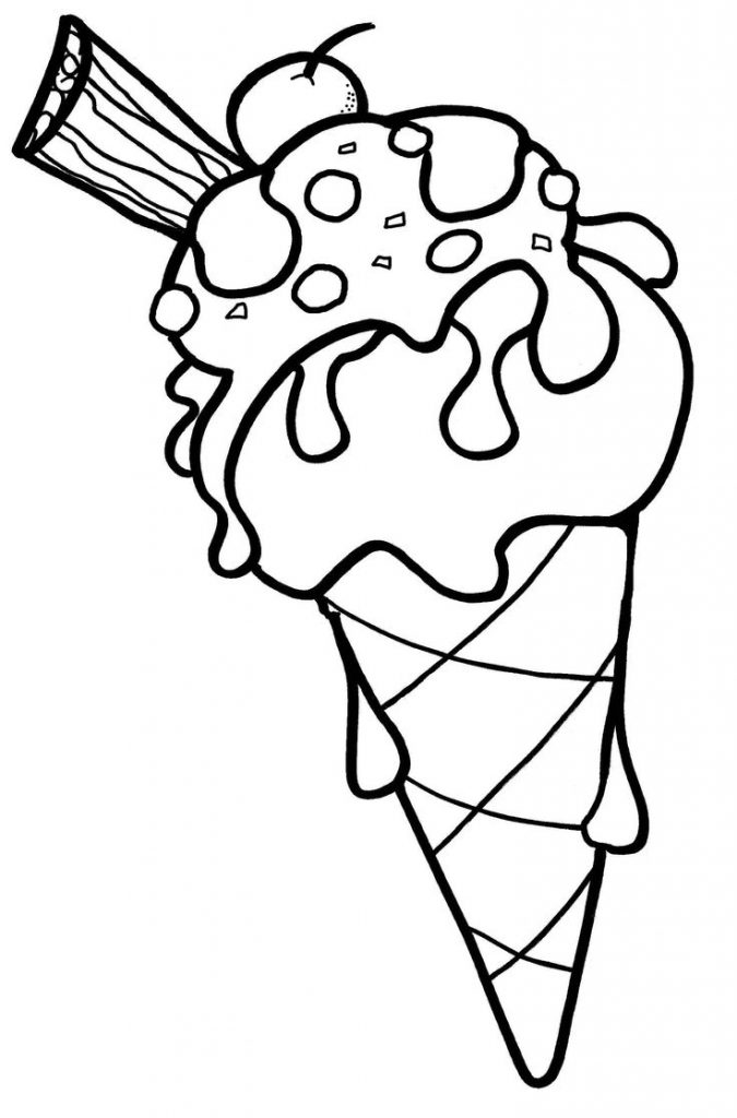 90 Printable Ice Cream Cone Coloring Pages 1