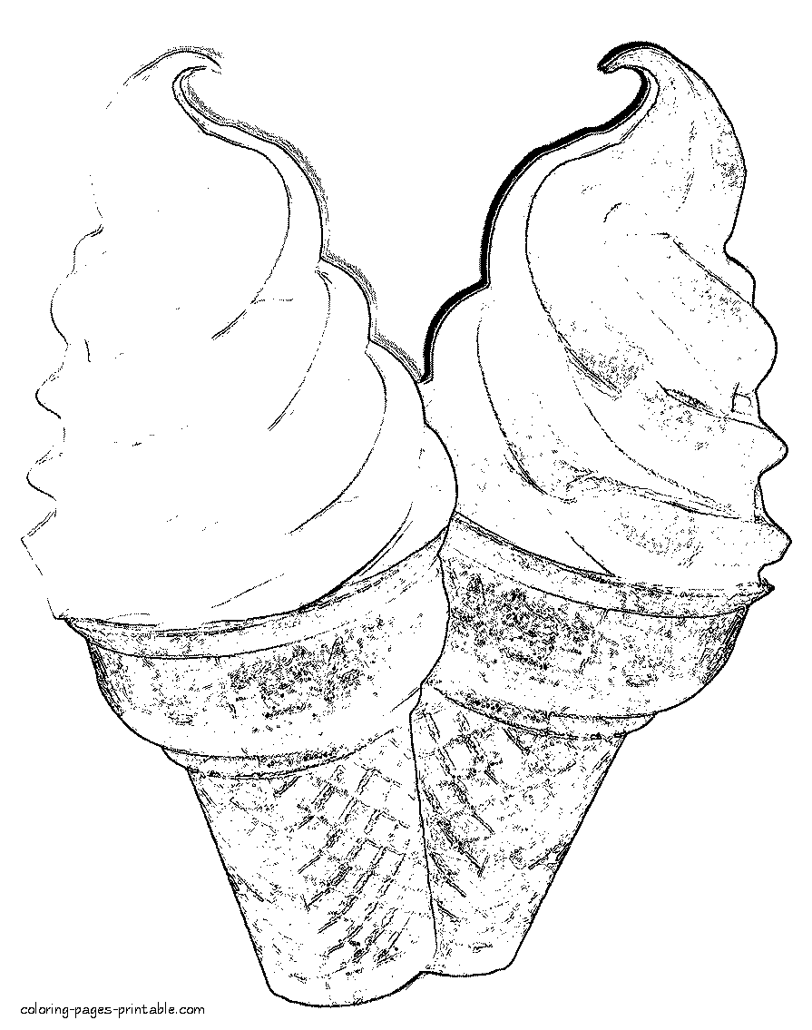 90 Printable Ice Cream Cone Coloring Pages 2