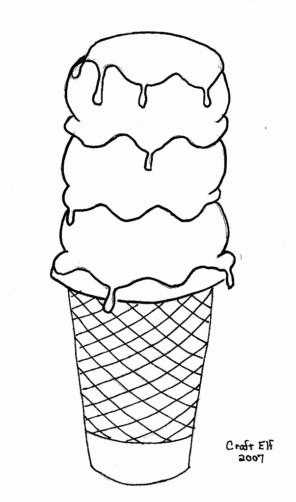 90 Printable Ice Cream Cone Coloring Pages 20