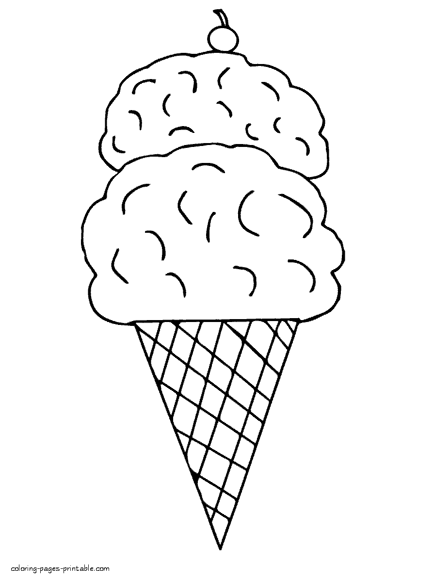 90 Printable Ice Cream Cone Coloring Pages 35