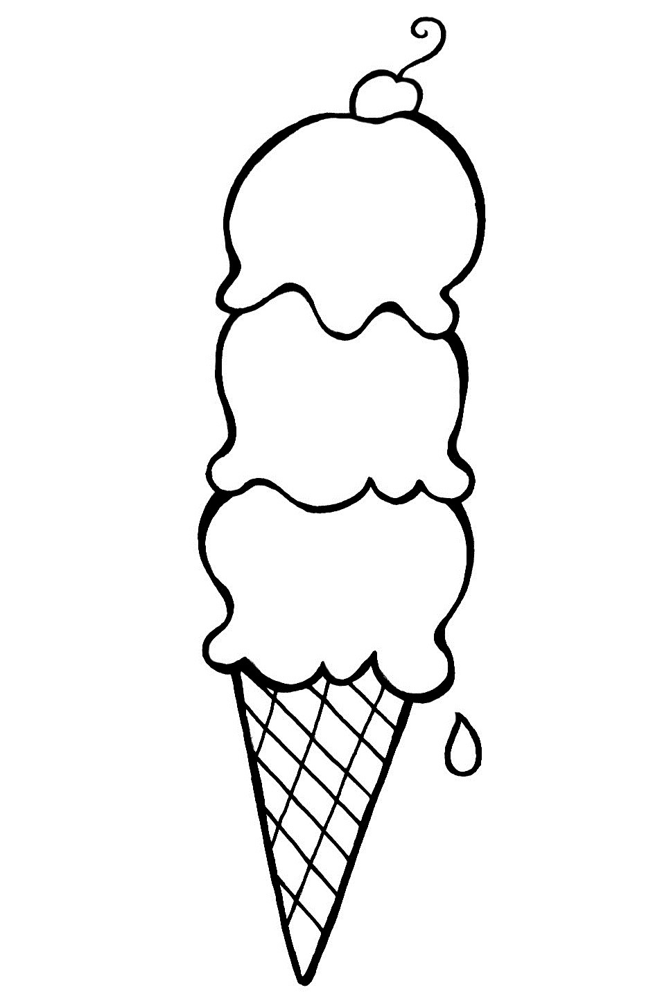 90 Printable Ice Cream Cone Coloring Pages 37