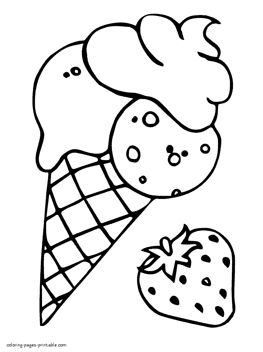90 Printable Ice Cream Cone Coloring Pages 41