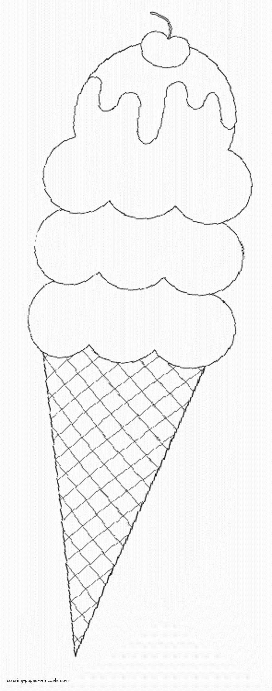 90 Printable Ice Cream Cone Coloring Pages 46