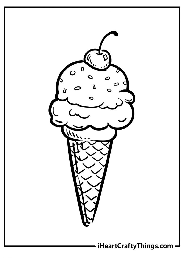 90 Printable Ice Cream Cone Coloring Pages 6