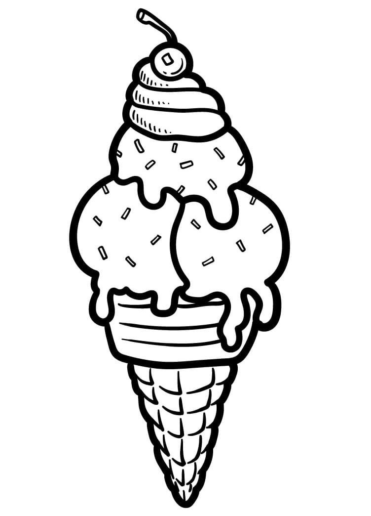 90 Printable Ice Cream Cone Coloring Pages 75