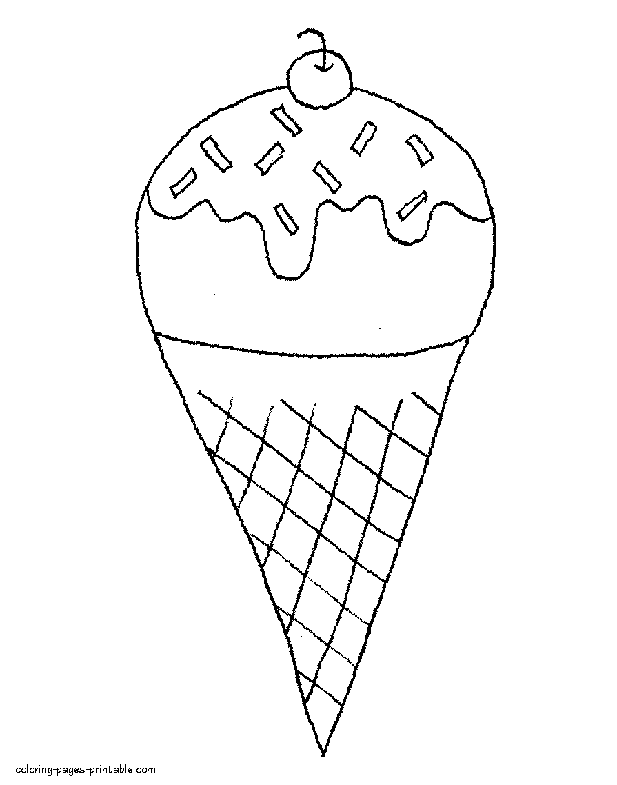 90 Printable Ice Cream Cone Coloring Pages 76