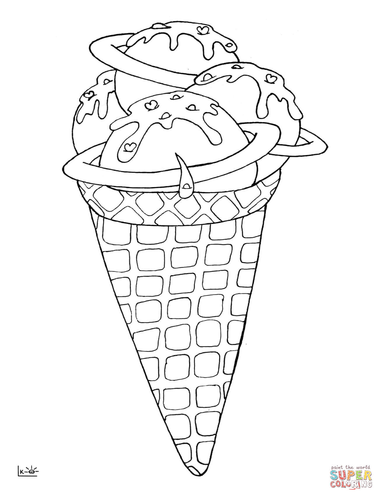 90 Printable Ice Cream Cone Coloring Pages 80