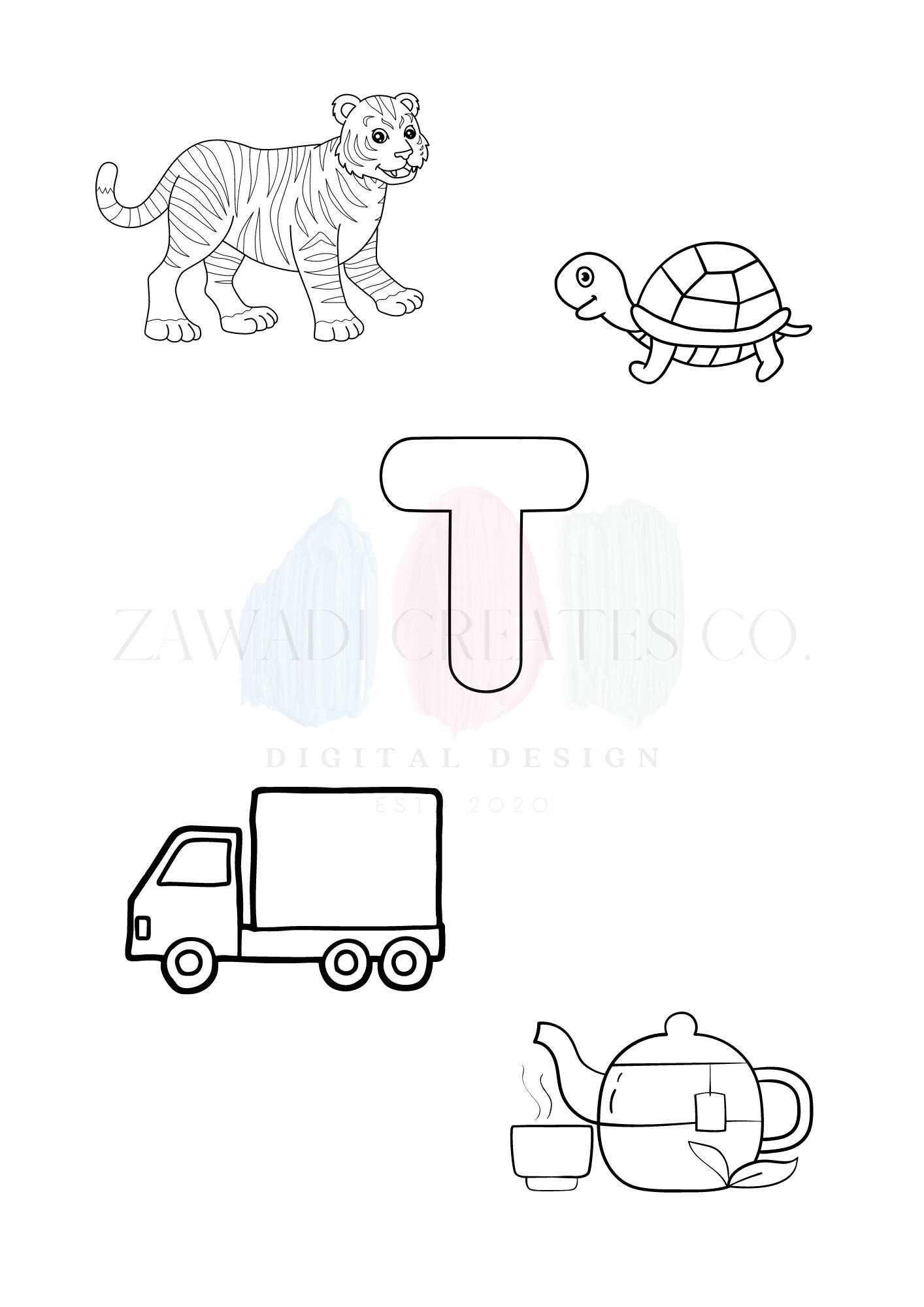 90 Printable Letter T Coloring Pages 93