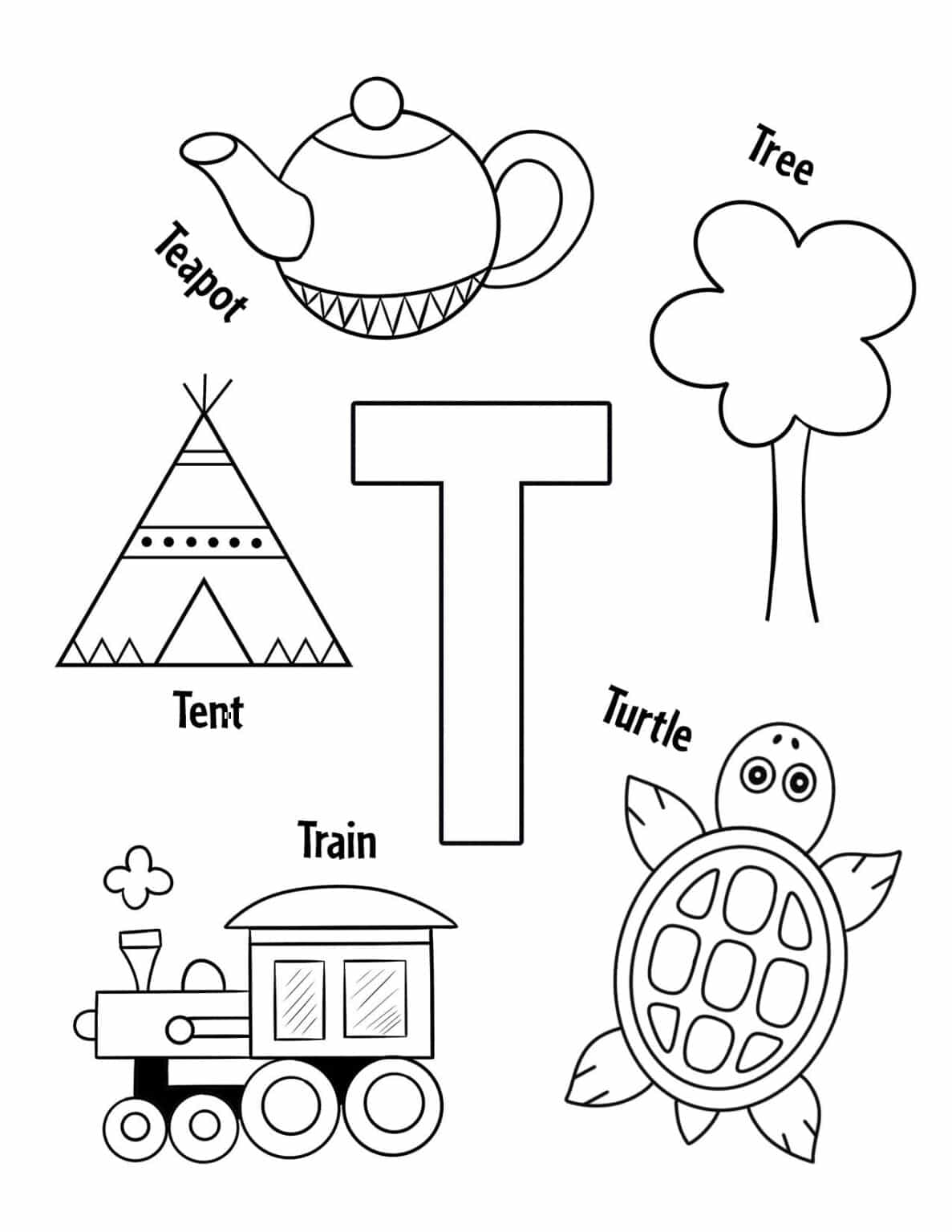 90 Printable Letter T Coloring Pages 96