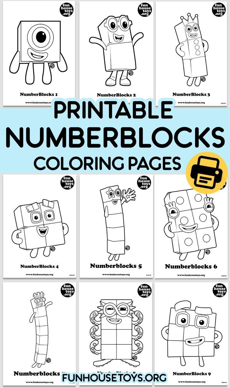 90 Printable Number Block Coloring Pages 17