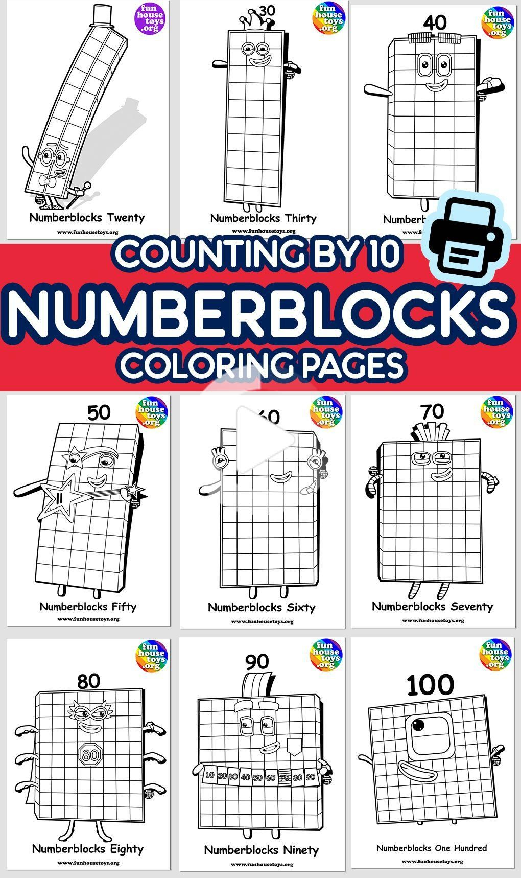 90 Printable Number Block Coloring Pages 20