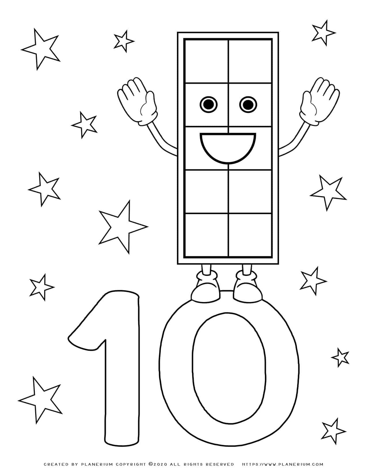 90 Printable Number Block Coloring Pages 31