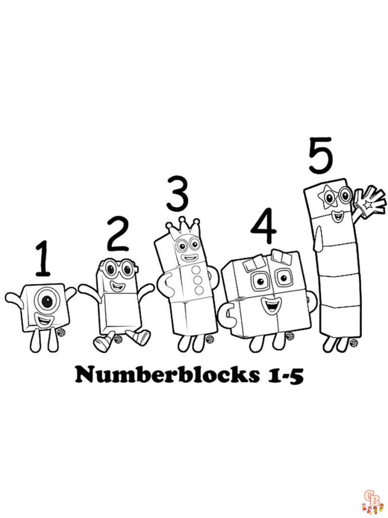 90 Printable Number Block Coloring Pages 37