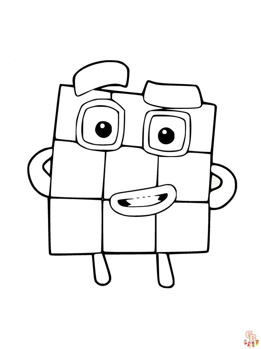 90 Printable Number Block Coloring Pages 42