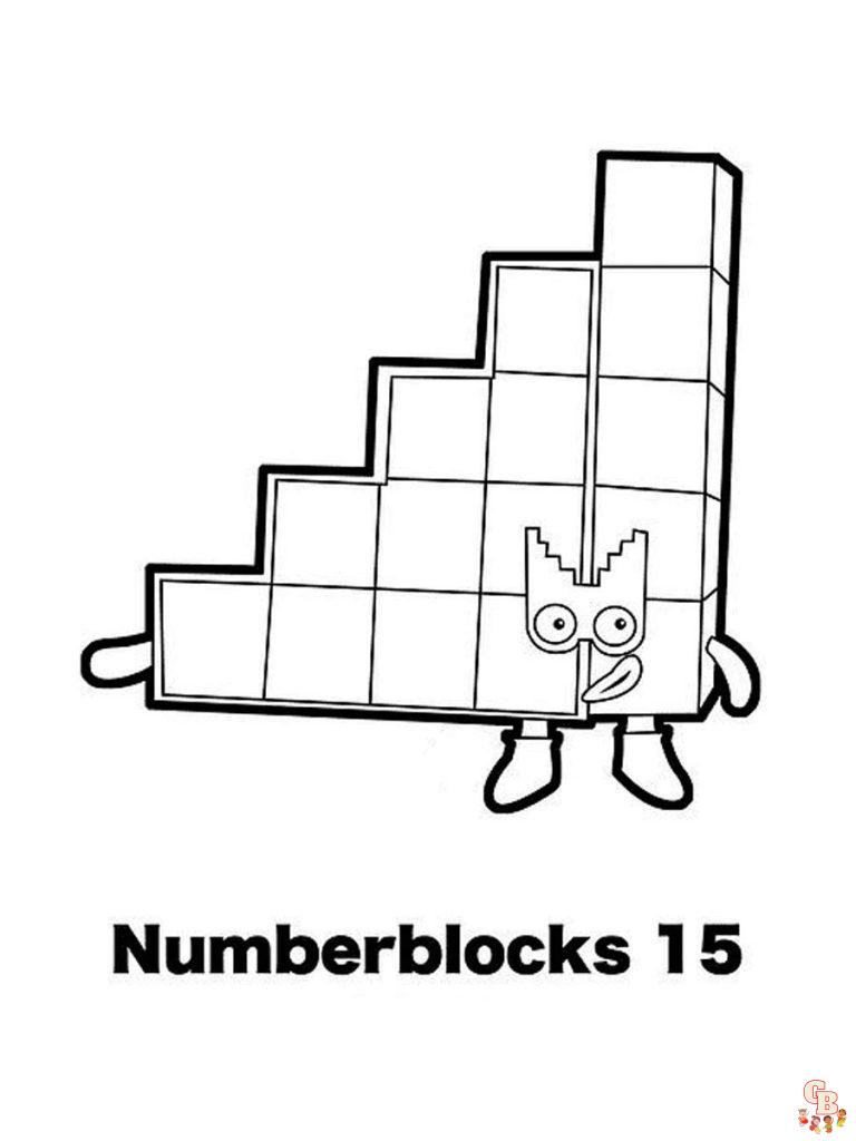 90 Printable Number Block Coloring Pages 48