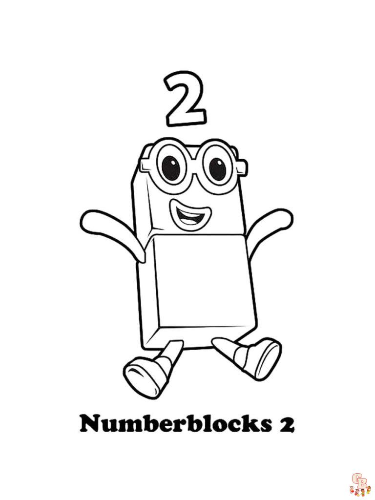 90 Printable Number Block Coloring Pages 68