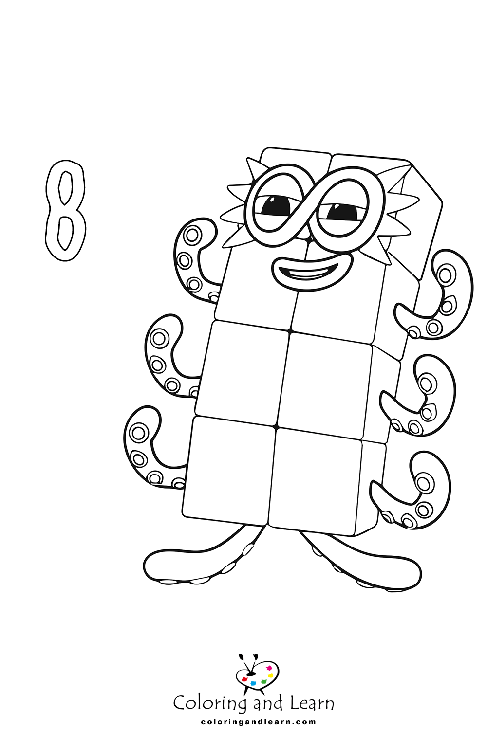 90 Printable Number Block Coloring Pages 87