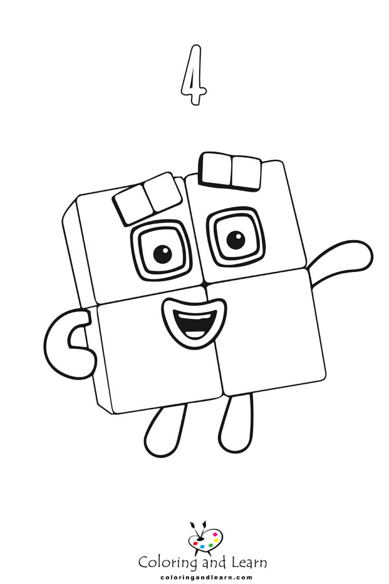 90 Printable Number Block Coloring Pages 90