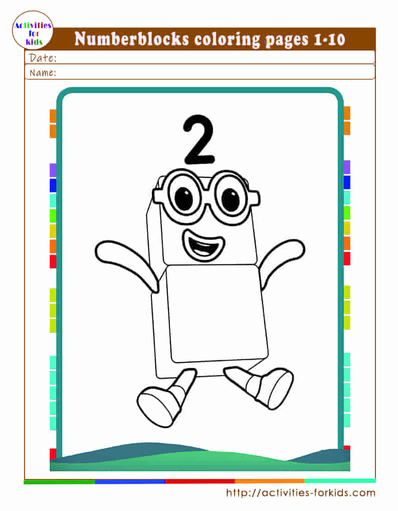 90 Printable Number Block Coloring Pages 94