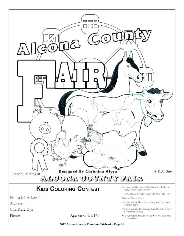 90 Printable Summer Fair Coloring Pages 27