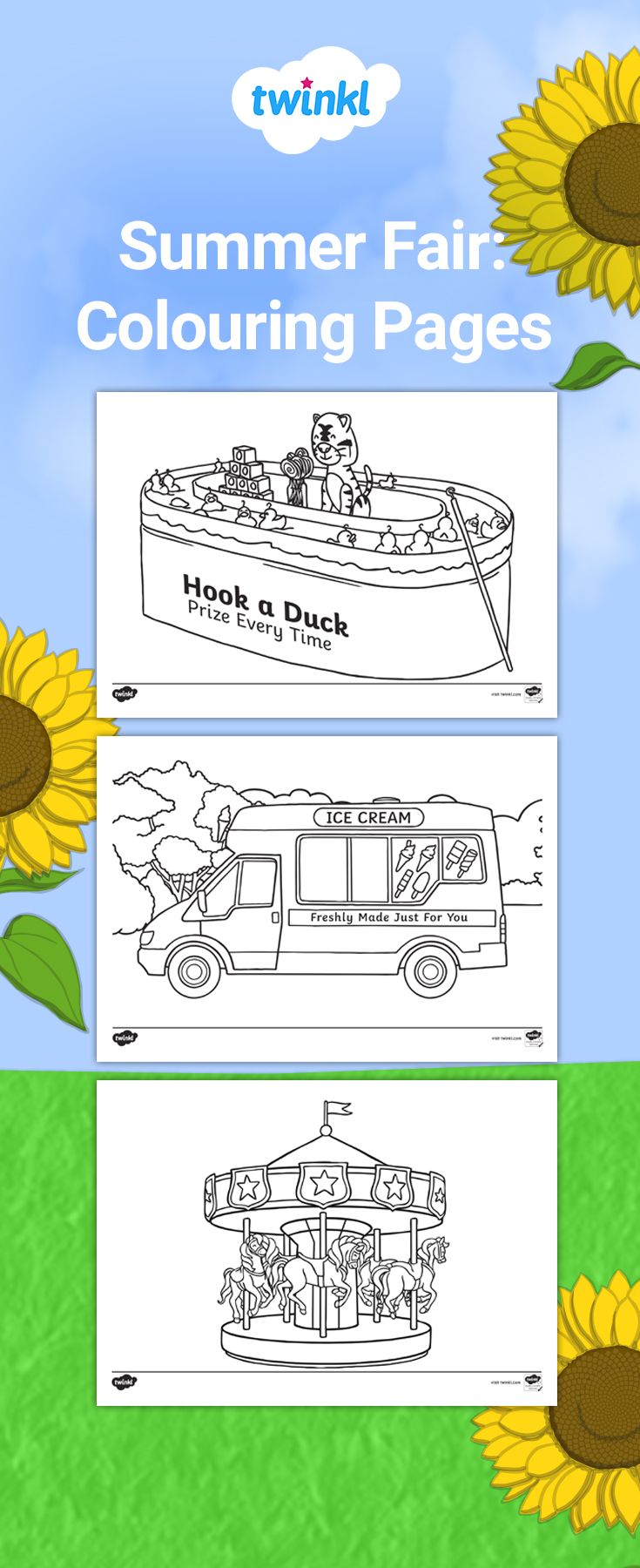 90 Printable Summer Fair Coloring Pages 28